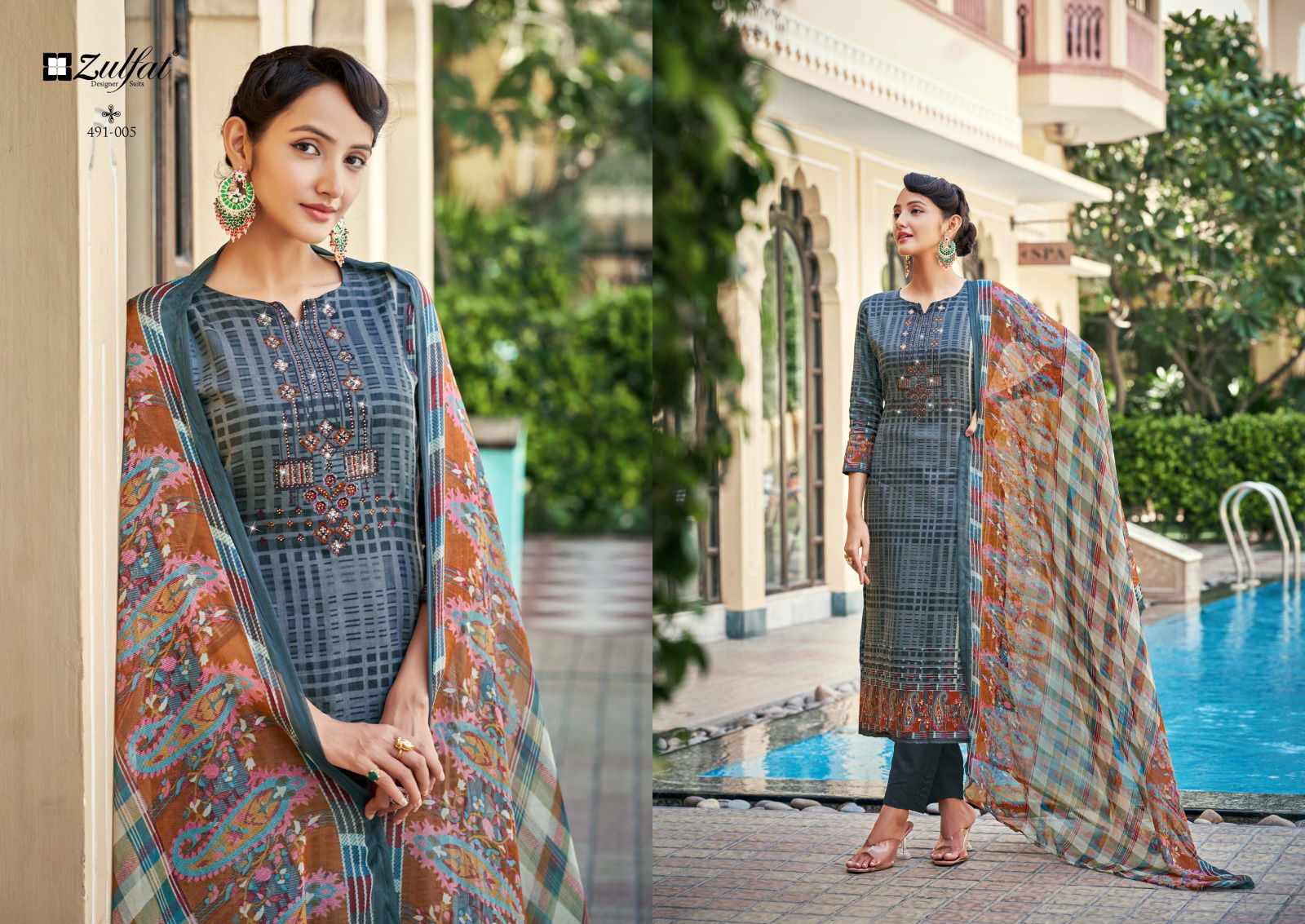 Adaa By Zulfat 001-010 Cotton Dress Material Catalog